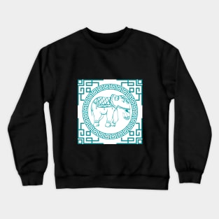 Elephant Design Crewneck Sweatshirt